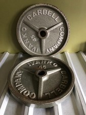 Vintage USA Ivanko 2x 45 Lbs M Series Weight Plates Olympic Size Deep Dish (2)