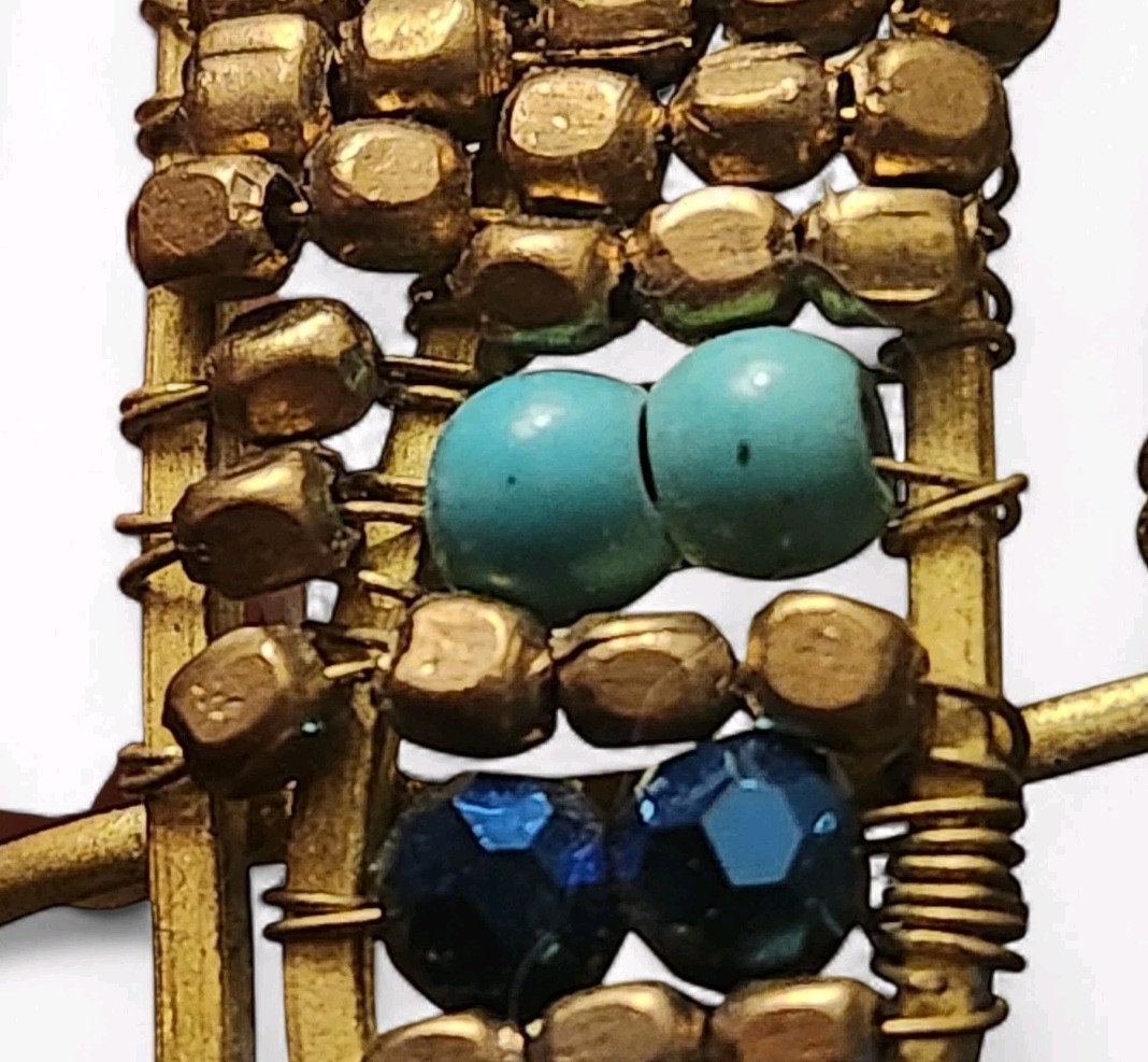 Artisan Solid Brass Wire Wrapped Cuff Bracelet Tu… - image 3