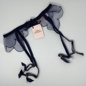 Agent Provocateur Lorna Navy Suspender AP2 Small New