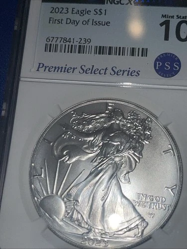 2023 American Silver Eagle NCG X MS10 (MS70) 1 Troy oz. Premier Select Series