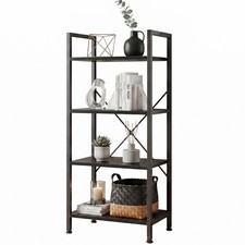 Industrial Metal Storage Bookshelf - 4 Tier