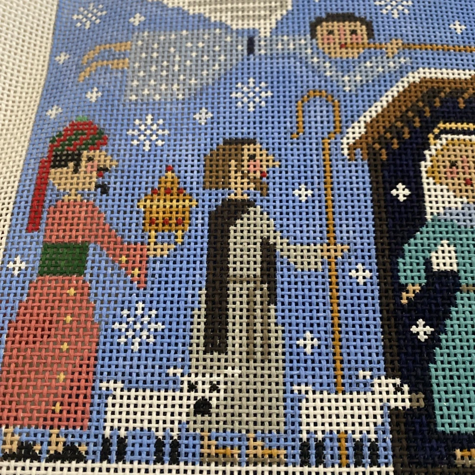 Birds Of A Feather BF222 JOYOUS CHRSTMAS Nativity Handpainted Needlepoint Canvas - Image 2 of 4