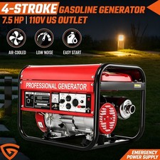 5000W Portable Inverter Generator Gas Powered Quiet for Home Backup Construction