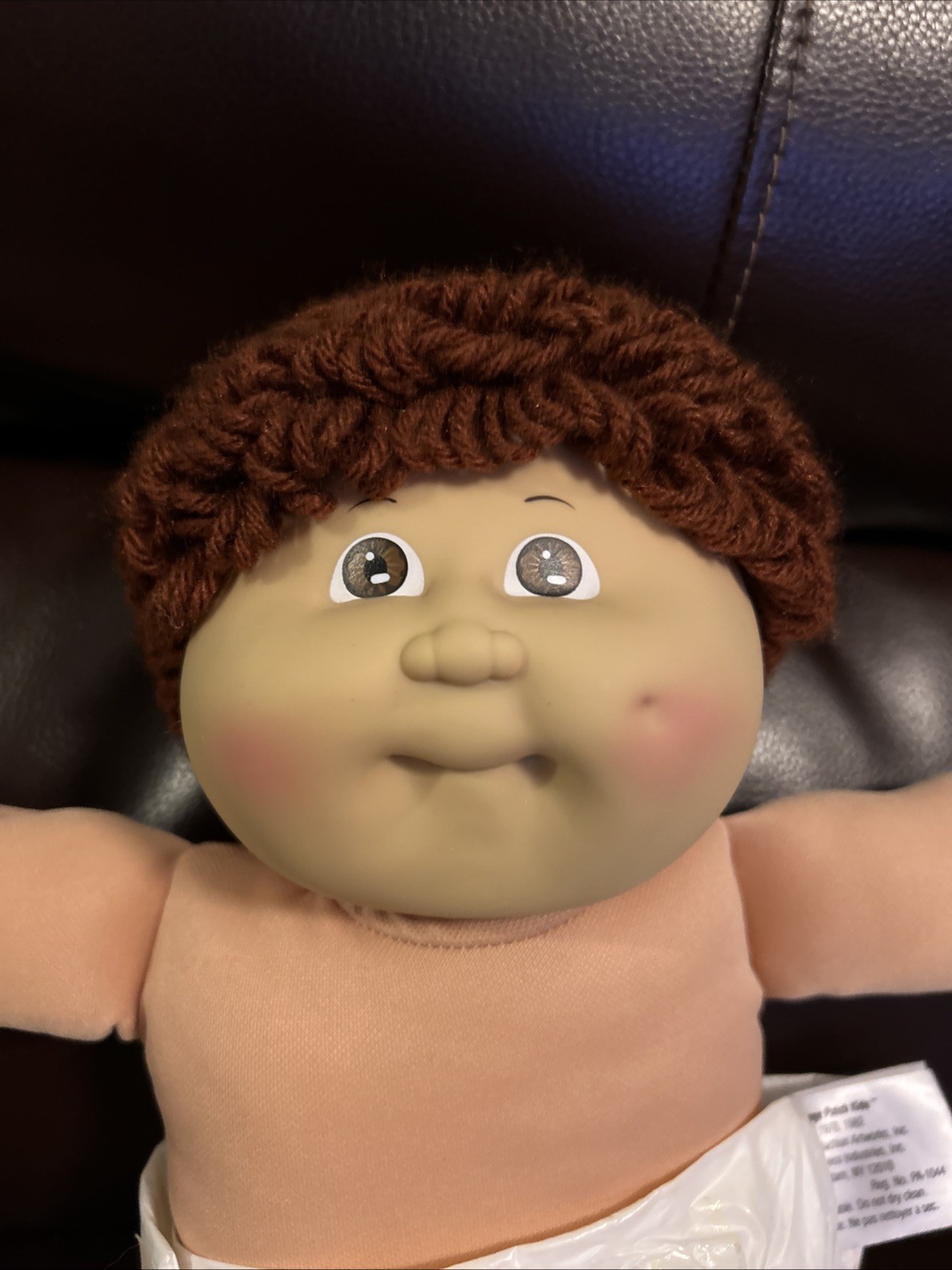 Vtg Cabbage Patch Kid Dimple Boy HM3 1985 Brown Hair Eye 80s Clean NICE