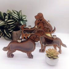 New Pet Fur Keepsake Box Personalized Wooden Dog Hair Memorial Shadow Box