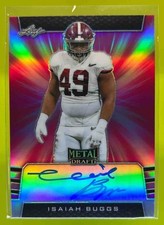 2019 Leaf Metal Draft Isaiah Buggs Pink /20 Alabama Crimson Tide #BA-IB1 RC Auto
