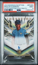 2023 Bowman Inception #BPABG Brailer Guerrero Auto Gold Foil Electric /50 PSA 9