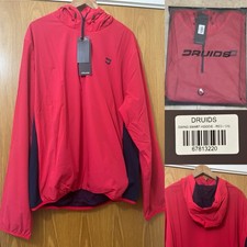 NEU MIT ETIKETT DRUIDEN GOLF rot SWING SMART 1/4-Rei&szlig;verschluss WINDBREAKER Hoodie Jacke 3XL 48" GOLF