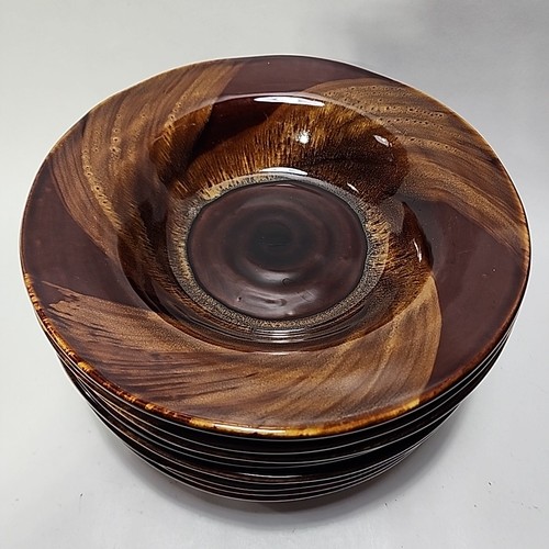 Set Of 8 - Target Home Tortoise Shell 9.5” Soup/Salad/ Pasta Bowl Heavy! - Picture 4 of 7