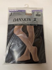 NEW IN PKG VTG 90s DANSKIN WOMEN'S FOOTED TIGHTS SIZE A ADULT STYLE 69 SUNTAN