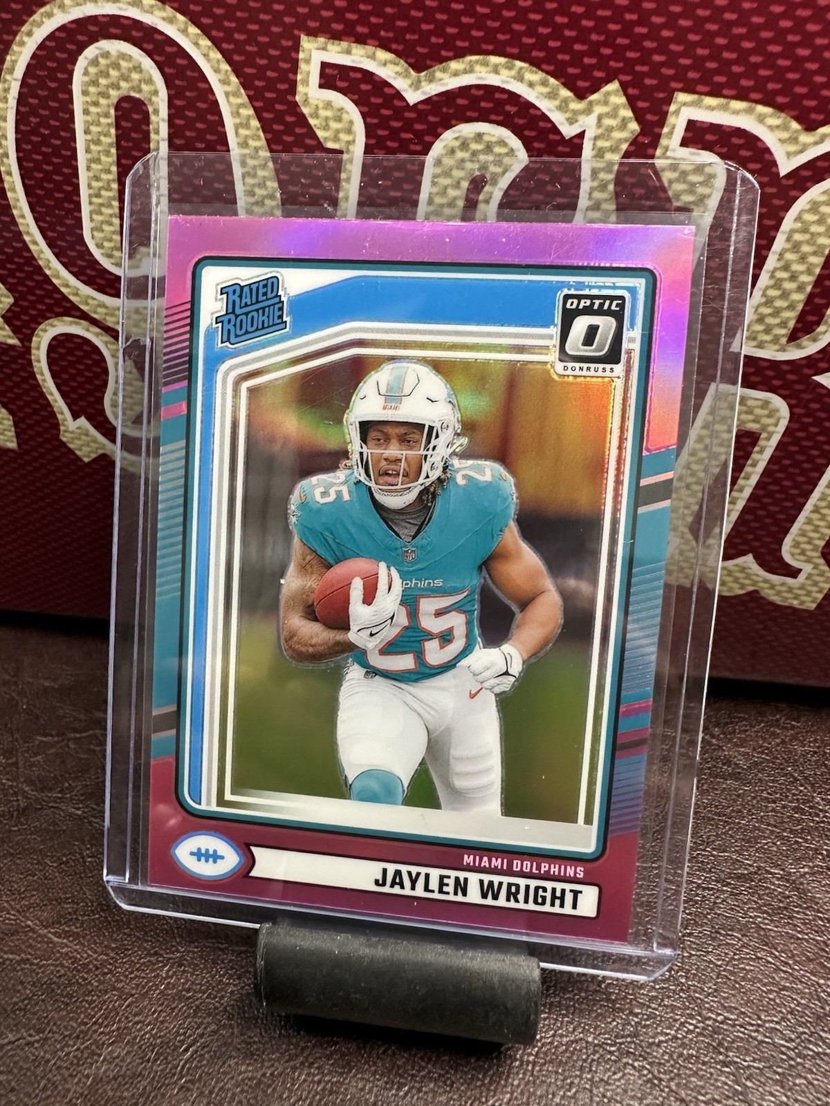 2024 Panini Donruss - Rated Rookie Jaylen Wright #344 Optic Preview Pink Prizm