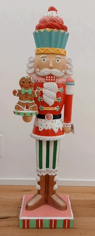 Timstor Statua Soldato Schiaccianoci Natale Gigante Gingerbrad 253078 125 cm - Immagine 3 di 4