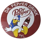 Vintage Dr Pepper Sign - Porcelain Soda Cola Man Cave Collection Sign
