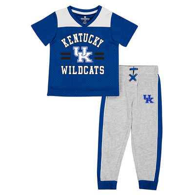 Toddler Colosseum Royal/Heather Gray Kentucky Wildcats Ka-Boot-It Jersey & Pants