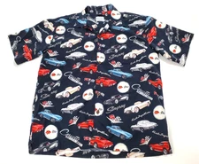 GM by David Carey Corvette Stingray Button Down Shirt Men's XL General Motors