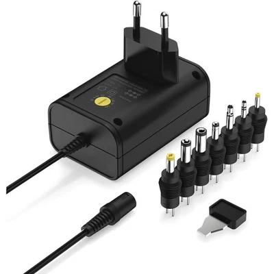 [1201-0023] ANSMANN Bloc d'alimentation réglable 12 V/DC, 9 V/DC, 7.5 V/DC, 6... - Photo 1/4