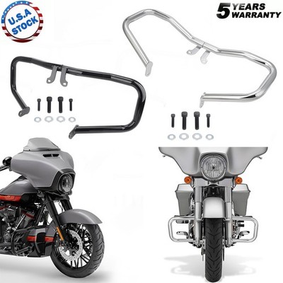 Chopped Engine Guard Crash Bar For Harley Road Street Glide Road King 2014-2023