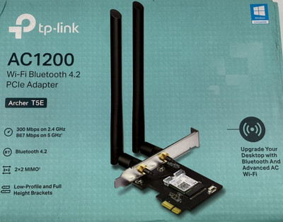 TP-LINK Archer T5E AC1200 PCIe Wi-Fi Adapter + Bluetooth 4.2   Open Box