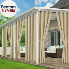Outdoor Curtains for Patio Waterproof - 6 Panels Privacy Weatherproof outside Cu