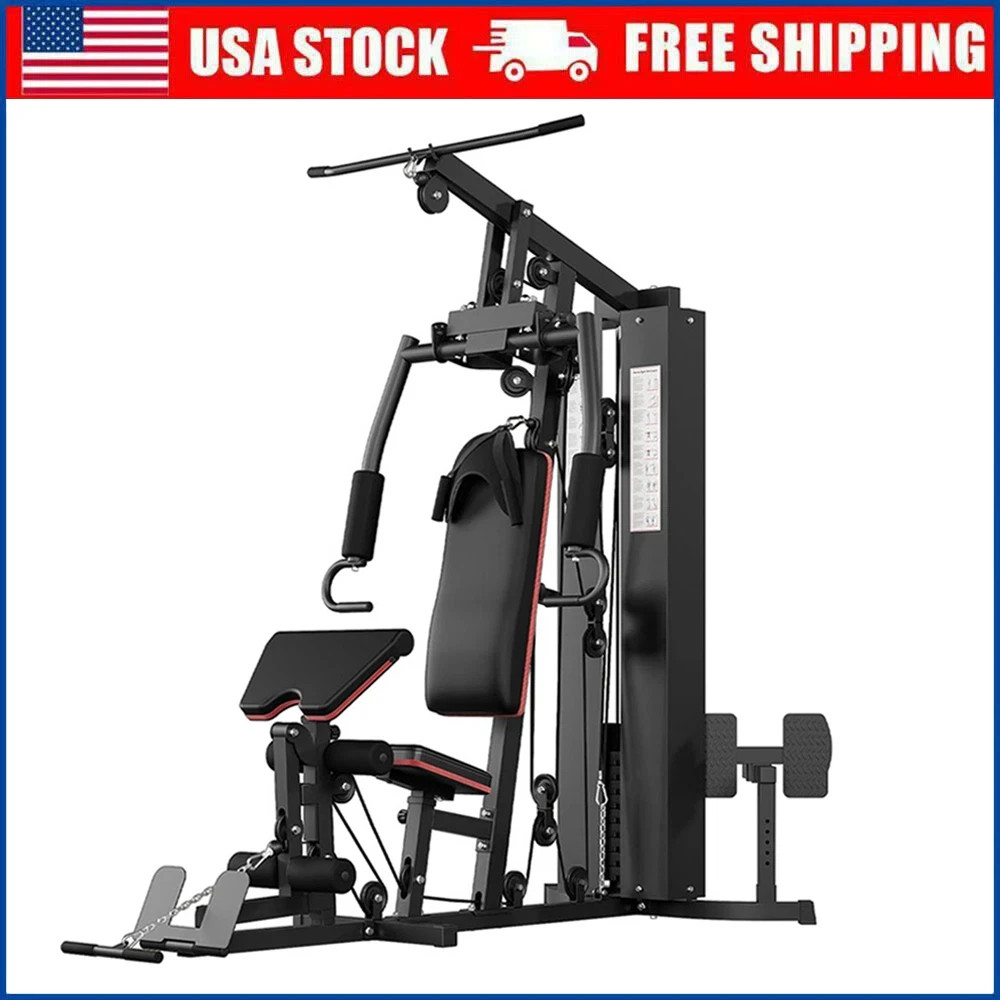 Multifunctional Home Gym Equipment Full Body Workout Station with Pulley System