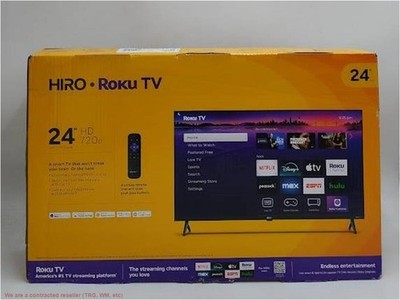 Hiro Roku TV 24'' 720p HD Smart TV Flat Screen LED Television