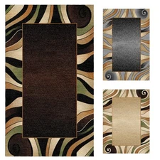 Sumatra Modern Carpet Rugs with Contemporary Abstract Border Area Rug