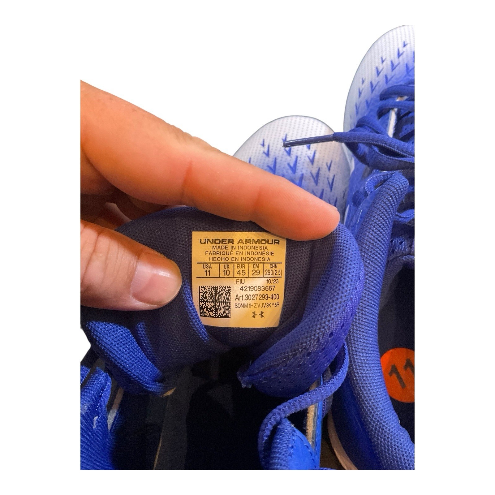 Under Armour Spotlight Franchise RM 4.0 Football Cleats Men's Size 11 Royal Blue thumbnail 9