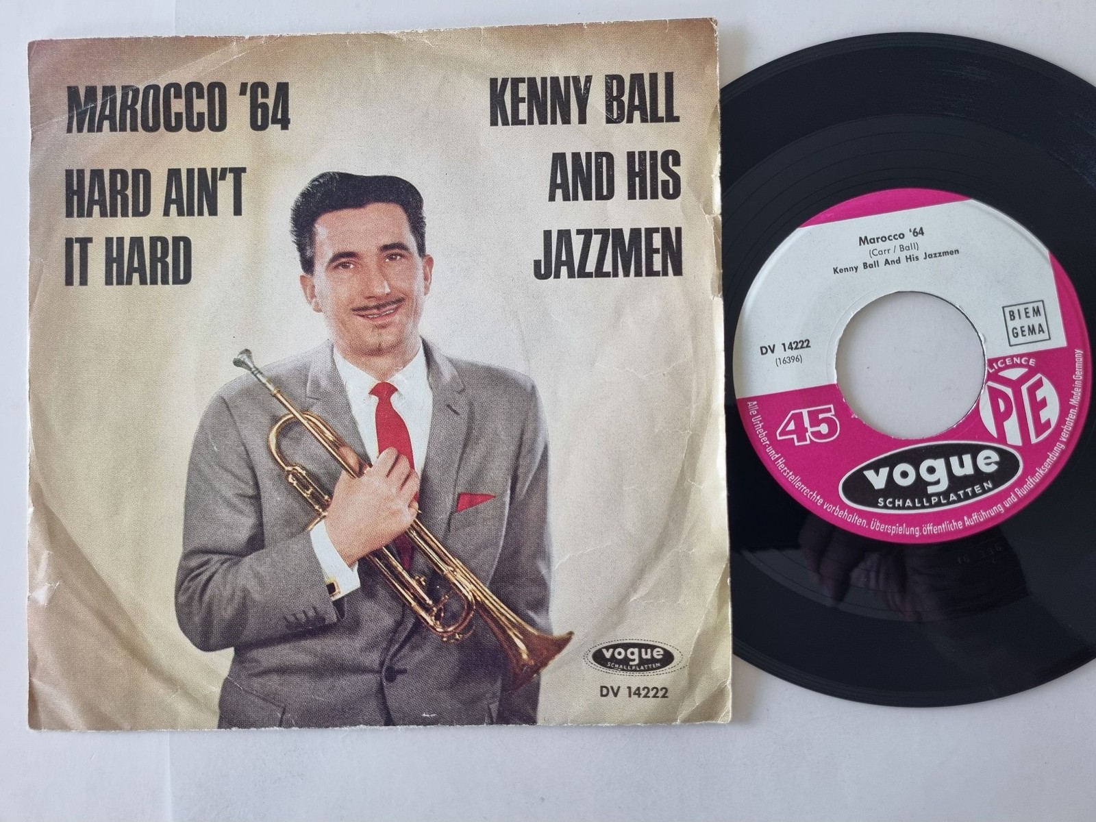 Kenny Ball And His Jazzmen - Marocco '64/ Hard ain't it hard 7'' Vinyl Germany