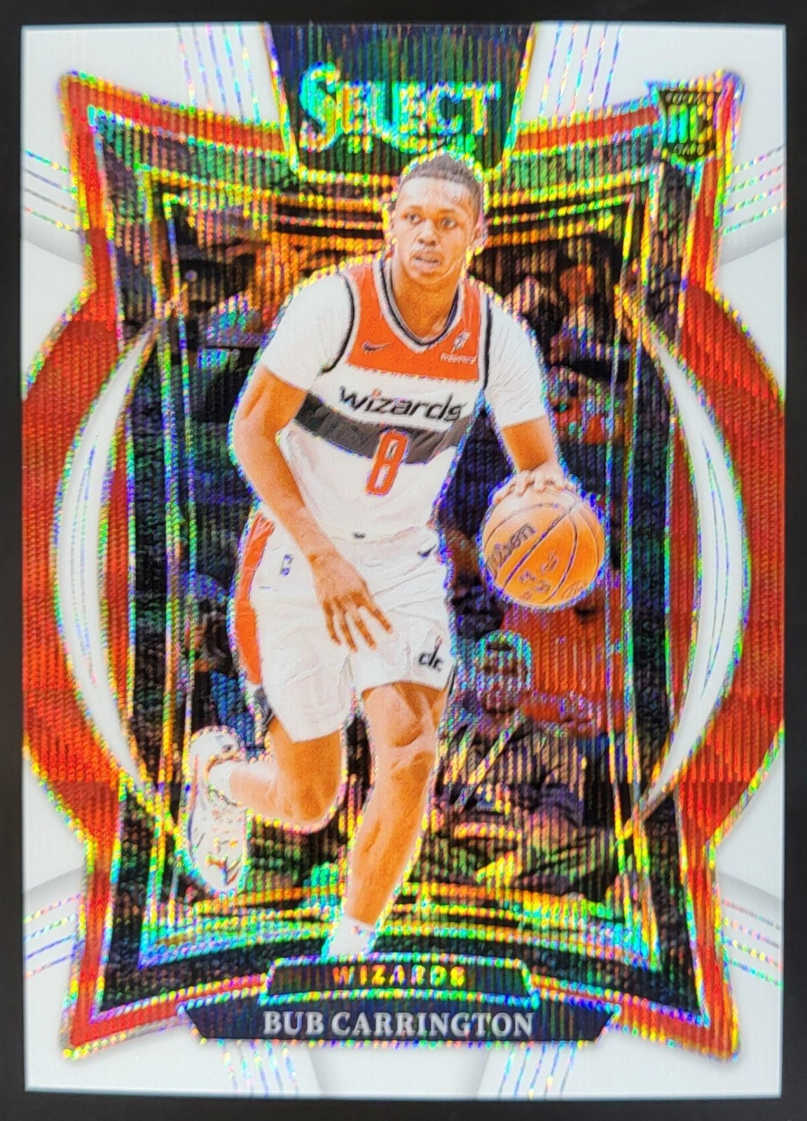 2024-25 Panini Select Bub Carrington Concourse White Wave /99 RC Wizards JE4