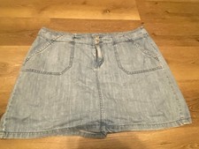 Venezia Jeans Denim Skort Skirt Shorts Blue sz 18 Light Wash Pockets Cotton