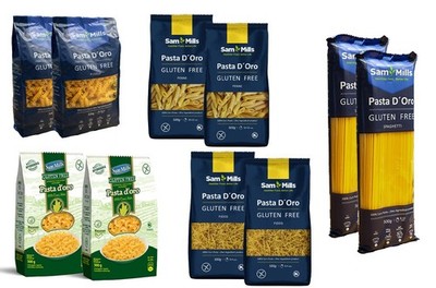 10x500g Nudeln von Sam Mills - Pasta d'oro - Glutenfrei