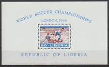 == Liberia. Bloc-Feuillet ★★ Coupe du Monde de Football - Londres 1966 ==