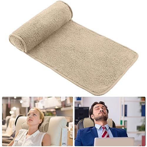 Adjustable Non-Slip Fleece Neck Roll Pillow for Recliner Chairs