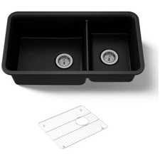 New Kohler K-8204-CM1 Cairn Slim Divide 33-1-2 Undermount Double Bowl Neoroc Com