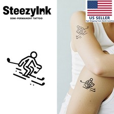 SteezyInk temporary tattoo Snow Steez last upto 2 weeks 3 x 3 inch