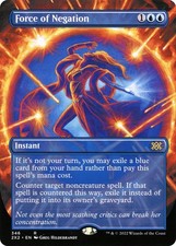 Force of Negation (Borderless) - Foil NM MTG Double Masters 2022