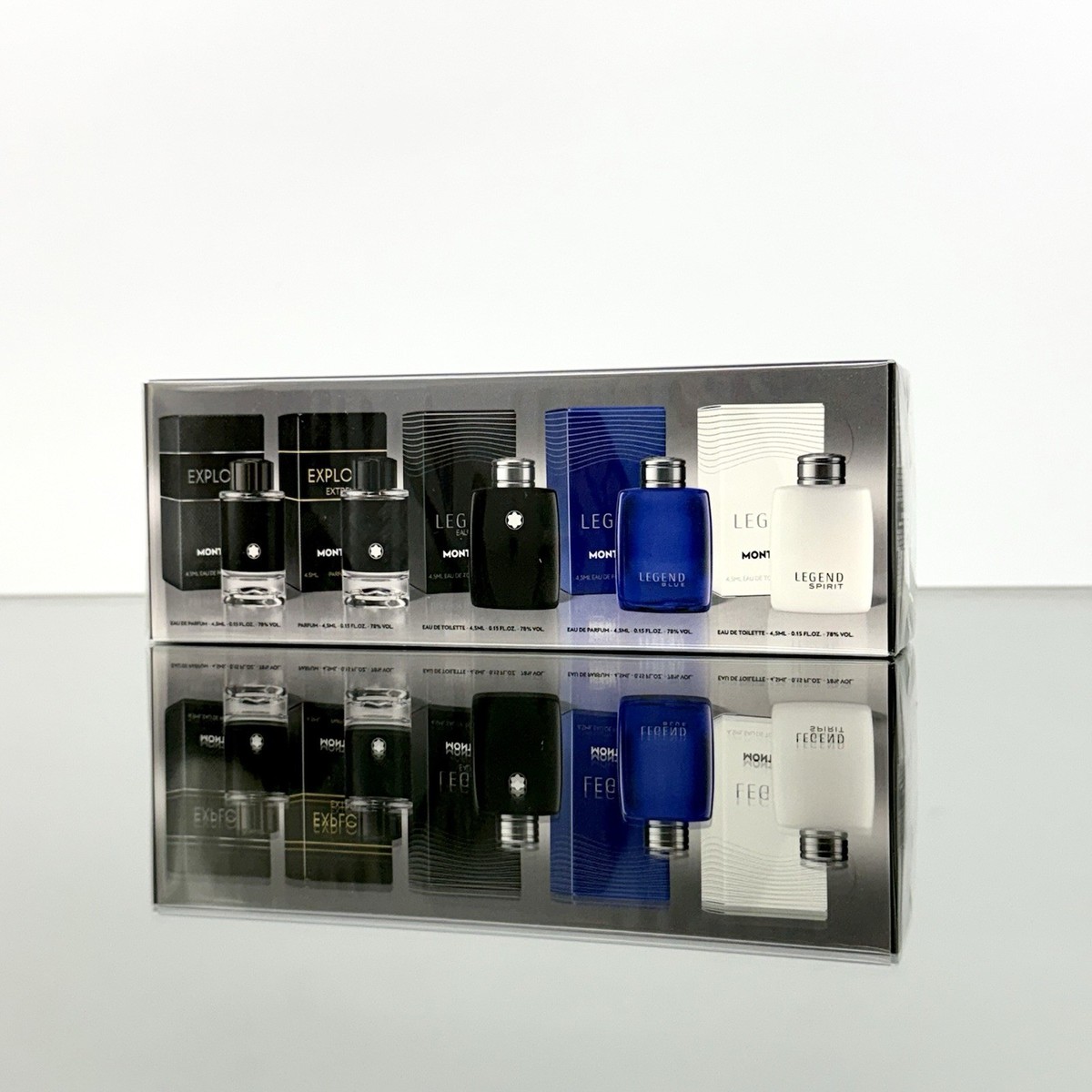 5pc) MontBlanc Set EXPLORER-EXPLORER EXTREME-LEGEND-LEGEND BLUE