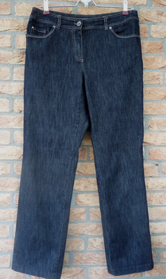 GERRY WEBER Damen Jeans stretch Gr. 40 R Schwarz mit Grau Modell Danny Neuw.