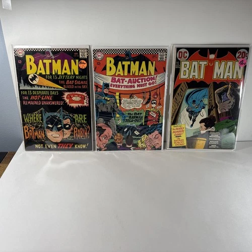 DC Comics Batman 1966 Comic Book Lot Of 3 Vintage Silver Era