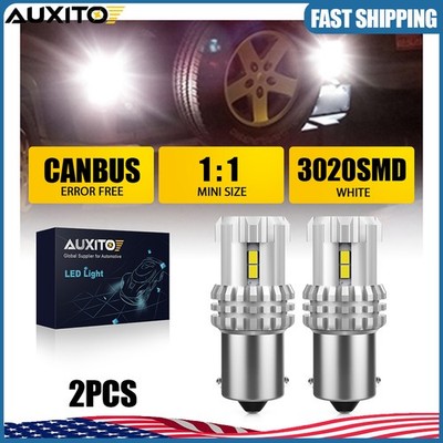 AUXITO 1156 LED Reverse Light Bulbs 6000K Super Bright White Side Marker Lamp 2x