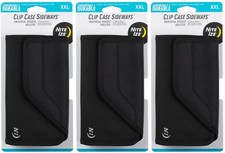 Nite Ize Clip Case Sideways Universal Rugged Holster, XXL - Black 3-Pack