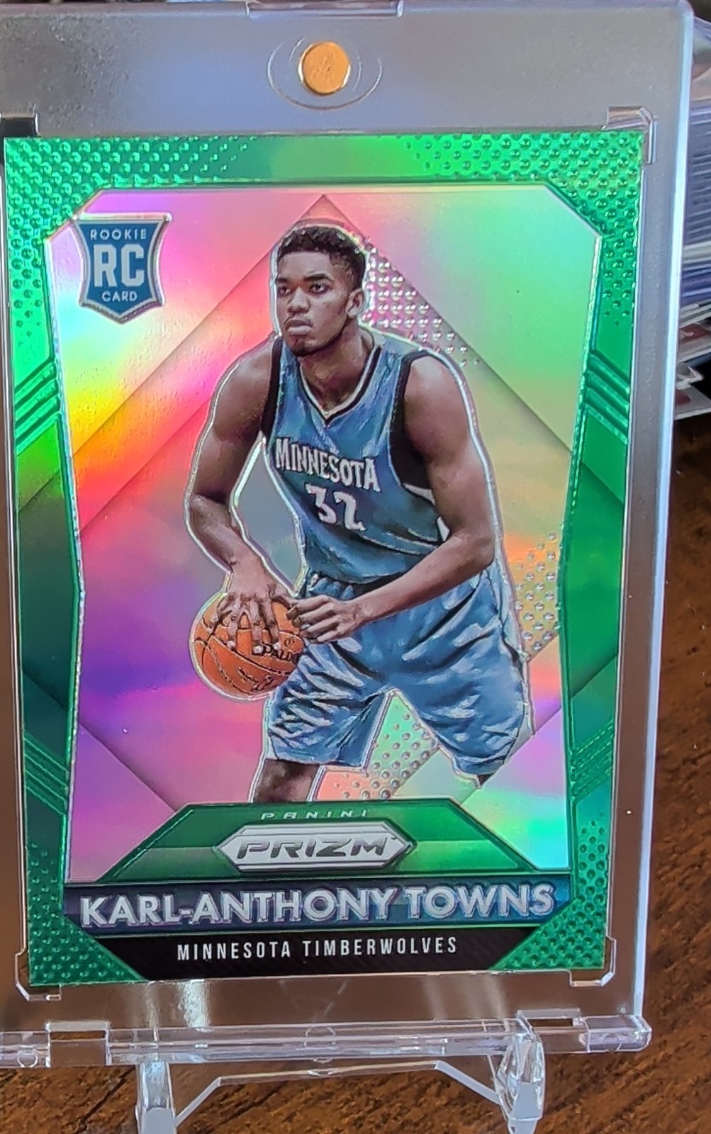 2015-16 Panini Prizm - Rookies Karl-Anthony Towns #328 Green Prizm (RC)