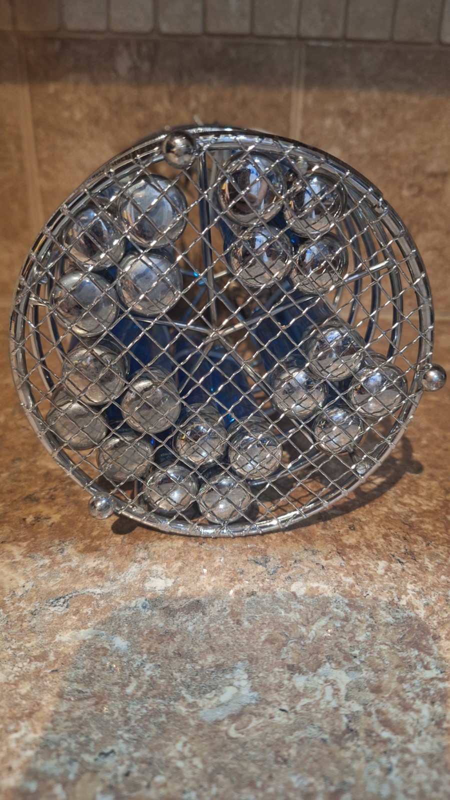 21 Pc Cobalt Blue Kitchen Silverware Set