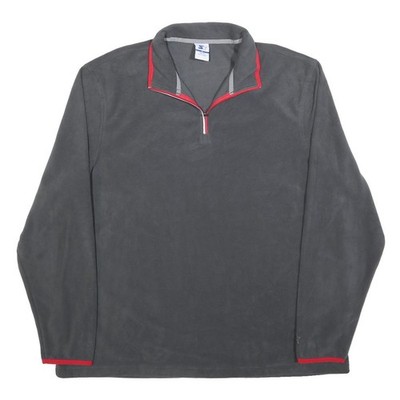 STARTER Herren Pullover Grau Rot Basic Strick Rundhals XL Unifarben Casual