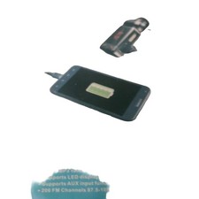 Car FM Transmitter Dual USB Charger MP3 Playback AUX LED Display Black
