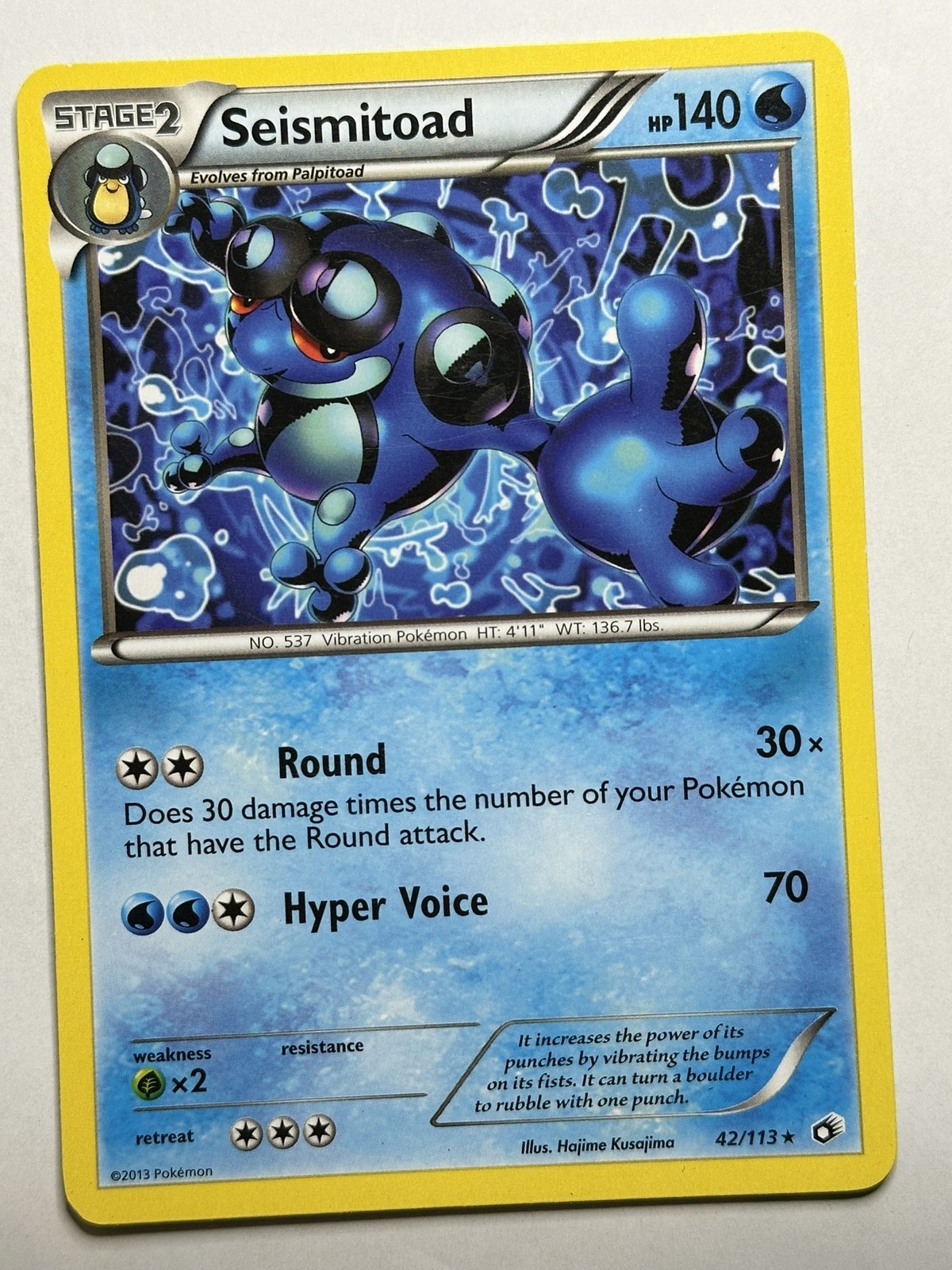 Seismitoad Legendary Treasures 42/113 LP Pokémon Card