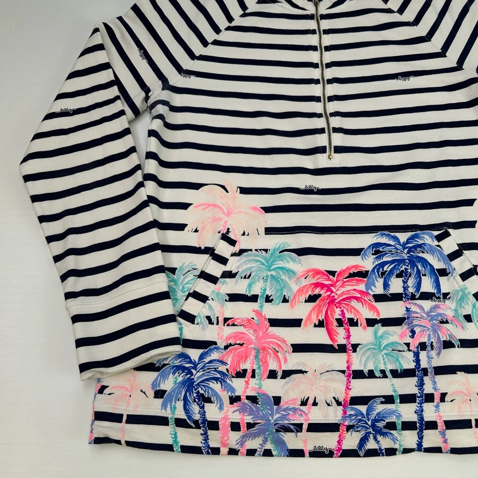 Jaqueta Lilly Pulitzer Feminina Média Skipper Popover UPF Palm Stripe Party Core Go - Imagem 3 de 4