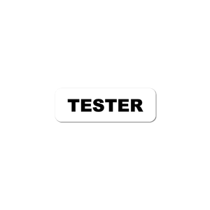 0 75 X 0 25 Tester White Background Stickers Roll Of 100 Ebay