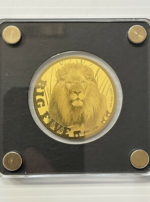 Felix titoさま専用　Chapado en Laton 　ゴールドコンビ 2020 Chad Lion .999 Gold Coin Panthera Leo Cat Big Five