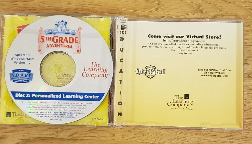The ClueFinders 5th Grade Adventures, w/ A.D.A.P.T. 2discs -WIN/MAC CD Rom 9-11+ - Image 2 of 4